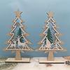 1Pc Wooden Elk Christmas Ornament - Unique Hollow - Carved Design for Home Decor During Christmas, Suitable for Multiple Rooms