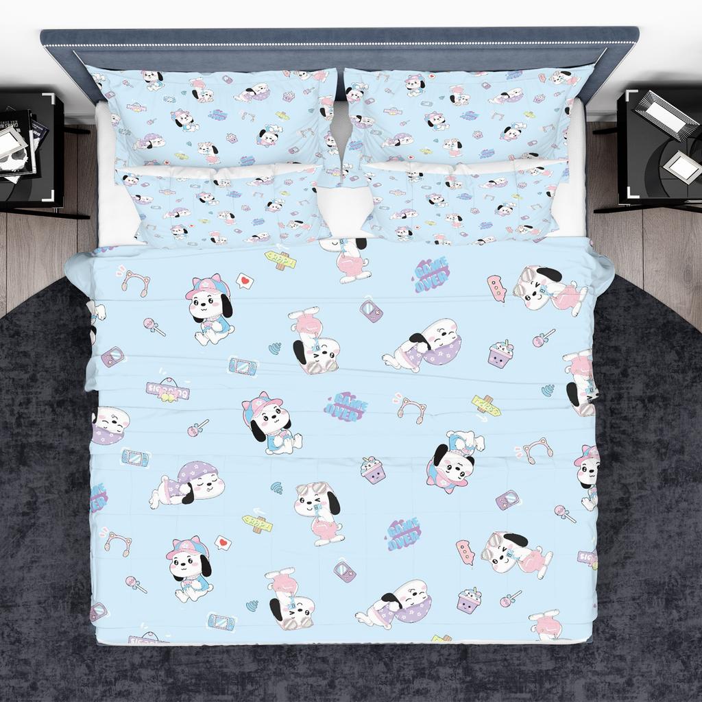 Snoopy Duvet Cover Set Comforter Bedding 3d Children'S Bedding Set 3-Piece 1 Quilt Cover King Size