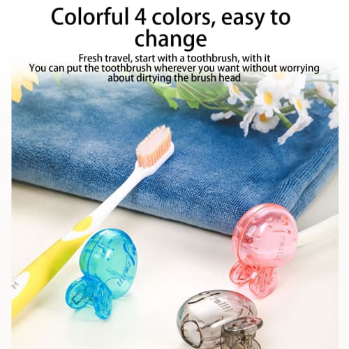 Gevrkjenp Toothbrush Protective Covers, Toothbrush Cover Caps, Toothbrush Covers, Toothbrush Cover Cap Case - Toothpaste Clip Cover Cap Case - Portabl