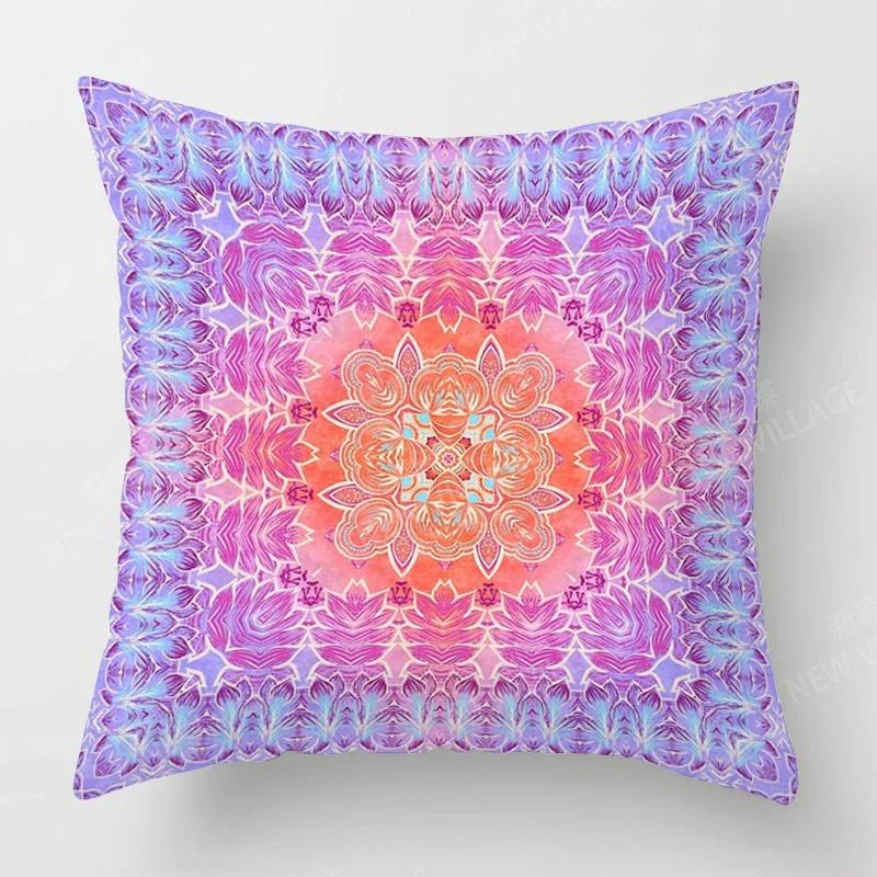 Fall Home Decor Autumn Living Room Throw Pillow Cover Sofa Boho Cushion Cover Mandala