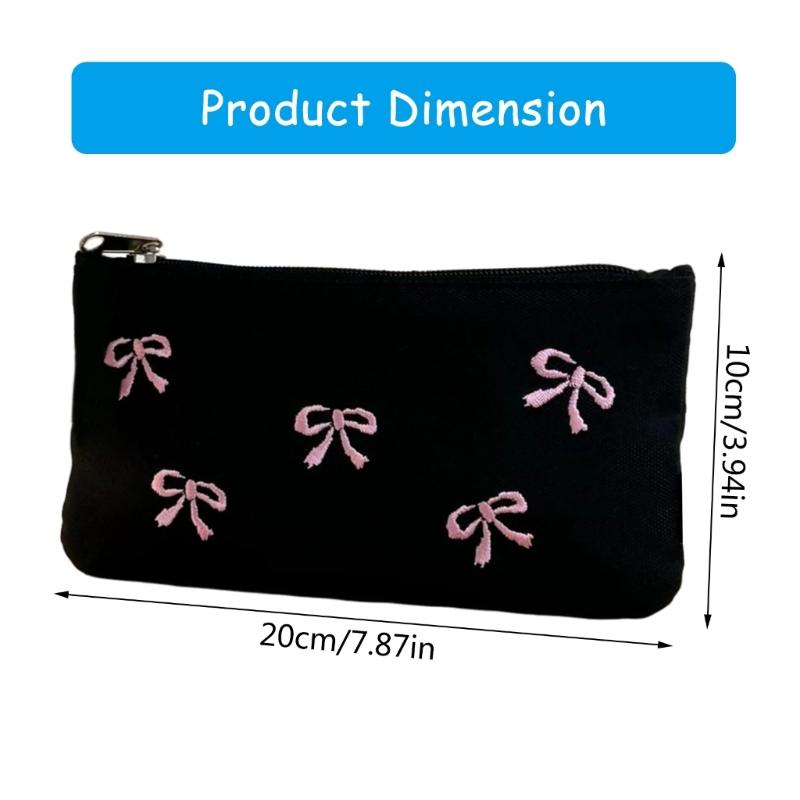 Fashionable Ballet Embroidery Pencil Bag, Multilayered Organizers Portable for Students and Professional Daily Use