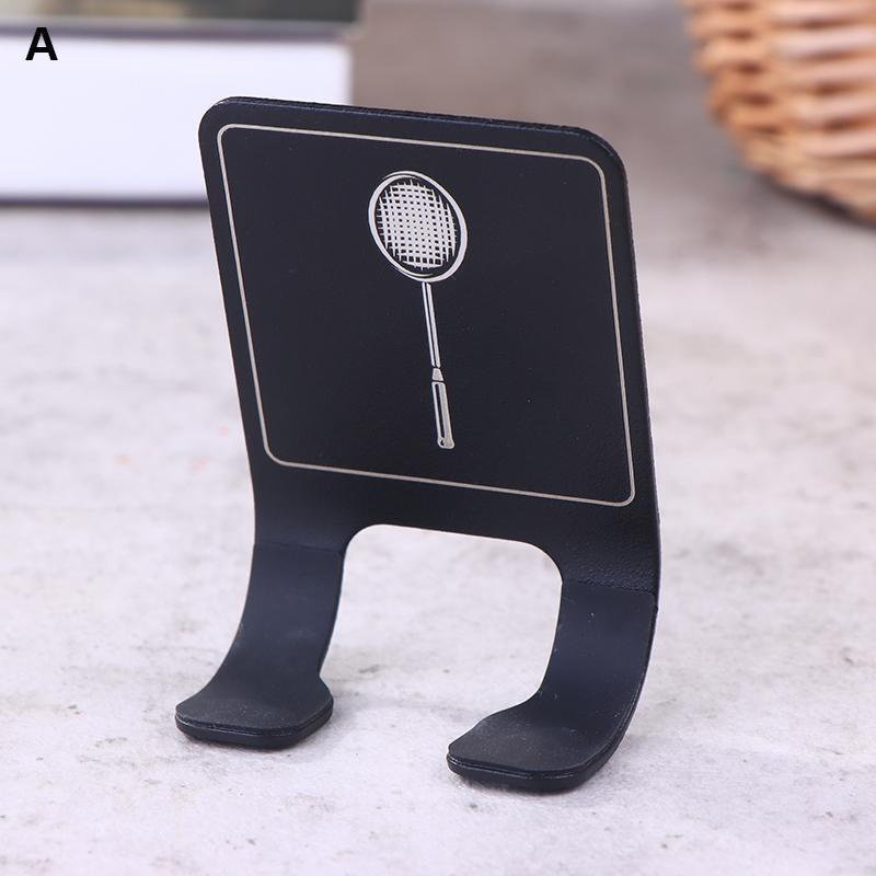 

Universal Tennis Racket Wall Mounted Racket Rack Vertical Display Stand Stainless Steel Wall Hook Badminton Racket Holder A
