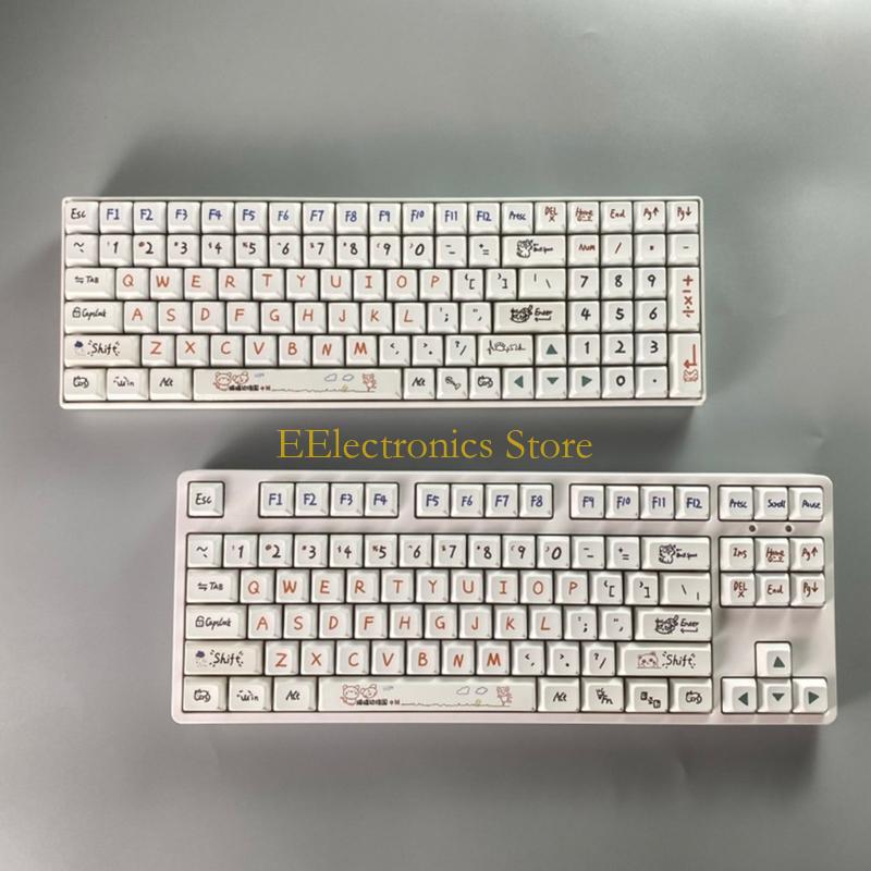 B03C 122 Keys Kindergarten PBT DYE-SUB Keycap XDA Profile Caps for Mechanical Gaming Keyboard Cherry Mx Switch