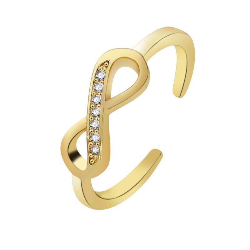 Meier Minimalist korean style open ring - bowknot european & american gold plated