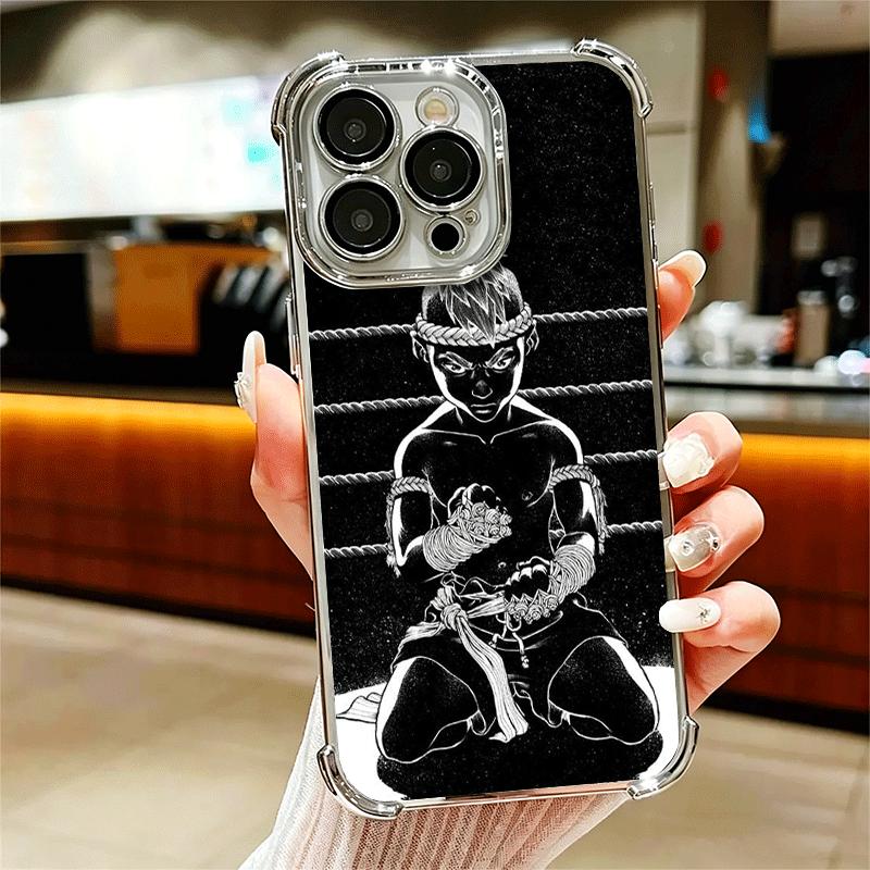 

Muay Thai Fight Boxing Soft Phone Case For iPhone 15 16 17 Air 14 Pro Max 16E Plus 13 12 Mini Plating Anti-Fall Fundas iPhone 15