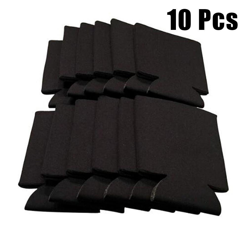 10pcs Foldable Insulated Beer Can Cooler-Sleeve Covers Reusable Drink Covers