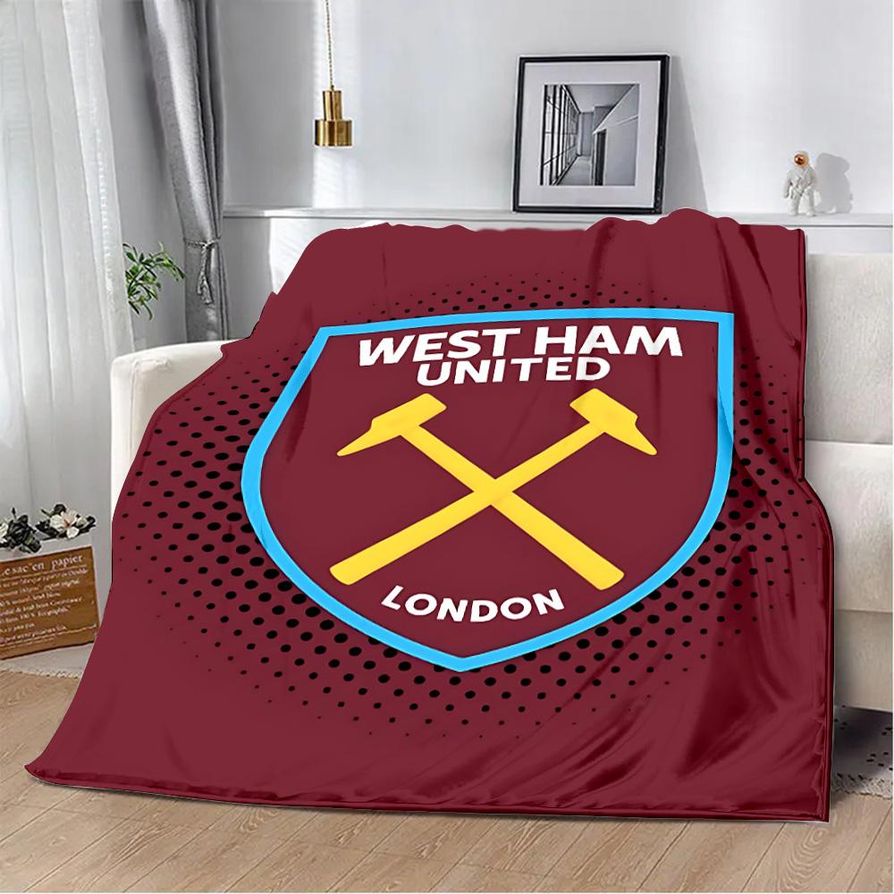 Hams Uniteds F.C Printed Blanket Picnic Blankets Warm Blanket Soft and Comfortable W-Wests Blanket Home Travel Birthday