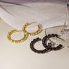 Zircon C-Shaped Earrings, High-End Light Luxury Inlaid Earrings, Niche Simple Earrings.