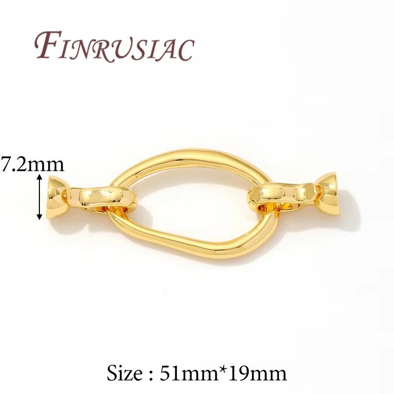 18K Gold Plated Connector Clasps Accessories For Bracelets,Brass Metal Locks For Jewelry,Fasteners Clasp,DIY Necklace Findings