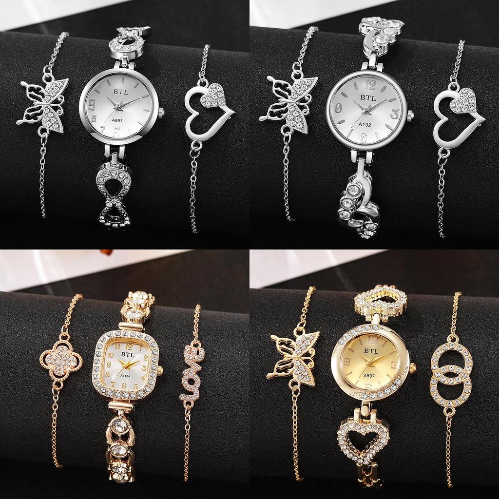 Womens Quartz Wristwatch With Jewelry Buckle For Elegant Gift And Casual Outfits