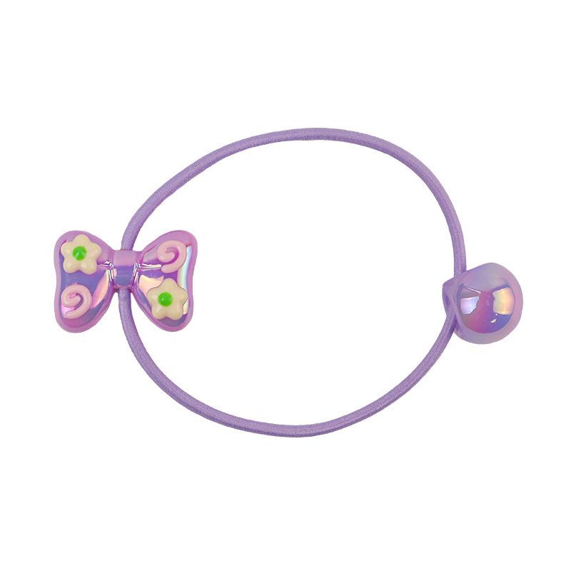 1 Pair  New Cute Hand Drawn Graffiti Bow Princess Headwear Kids Elastic Hair Bands Children Hair Ropes Girls Hair Accessories