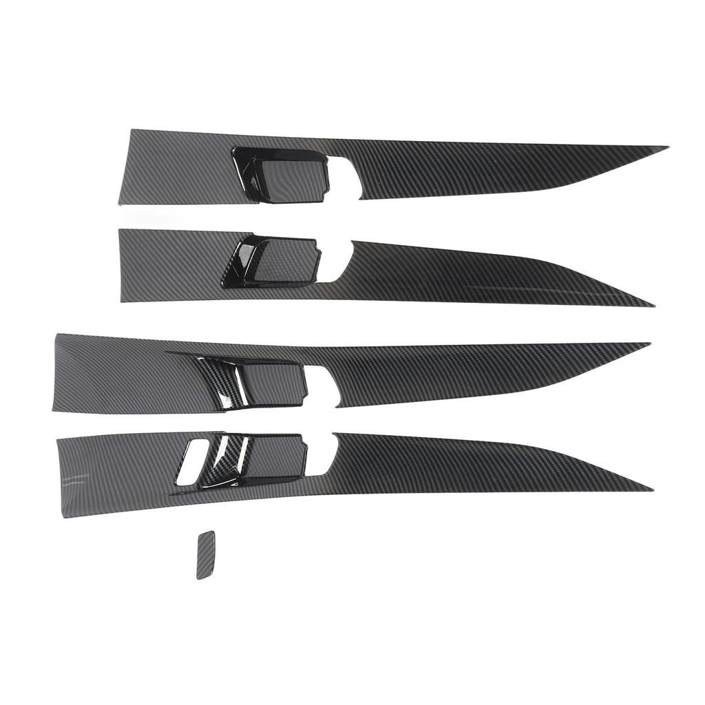 5 Stück Innentürgriff Schalenrahmen Abdeckung Kohlefaser-Stil Innenraum Zieraufkleber Ersatz