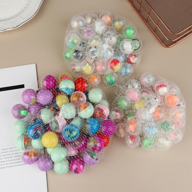 30/50Pcs Fun Mixed Surprise Capsule Egg Toys Transparent Eggshell Mixed Toy Birthday Party Favor Rewards Pinata Filler Gifts