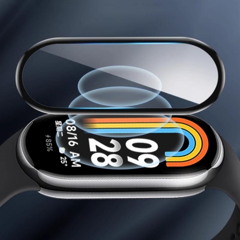 Einfache Installation Displayschutzfolie für Xiaomi Smart Mi Band 9 10 8 9pro 3D Gebogene Folie Weiche Glasabdeckung Folie Zubehör