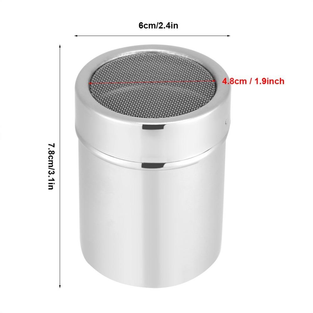 

Stainless Steel Chocolate Shaker Fine Mesh Powder Dispenser Durable Cocoa Powder Shaker Cocoa