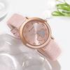 Women Heart Quartz Wristwatch Pu Leather Watches Clock Pointer Watch