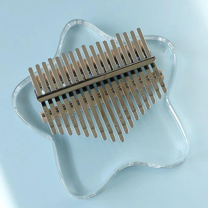 Průhledné Profesionální Kalimba Klávesové Nástroje 17 Tónů Roztomilá Kalimba Krásný Dárek Hudební Nástroj Učení Volný Čas Zábava Prstové Piano
