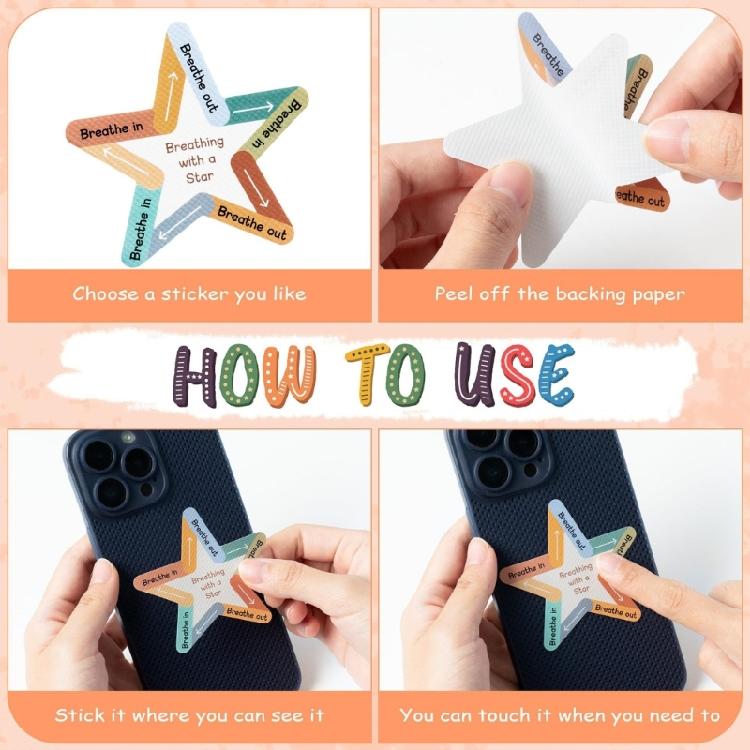 8/9 Pcs Textured Calm Sticker Anxiety Calming Sticker Anxiety Sensory Sticker Stress Relief Sticker for Office