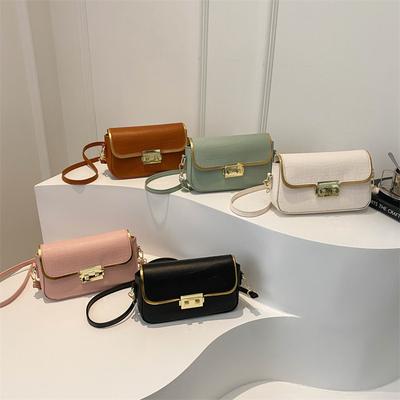 Damentasche Mode Steinmuster Kleine quadratische Tasche Nische Vielseitige Umhängetasche Schlichte Textur Messenger Bag