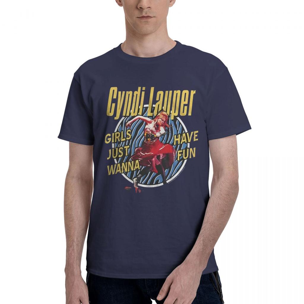 Cyndi Lauper Girls Just Wanna Music 100 Cotton Casual Breathable Confortable Men Top Funny TShirt For Men T Shirt Men