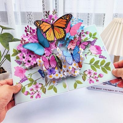 3D Schmetterling Pop-Up Grußkarten Postkarte für Valentinstag, Mutter, Jahrestag, Hochzeitseinladung Gruß, Geburtstagsgeschenk