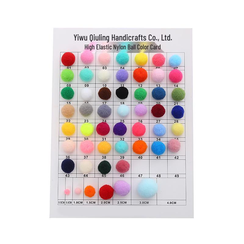 2.5cm High Elastic Plush Balls - Handmade DIY Toys & Decorative Accessories