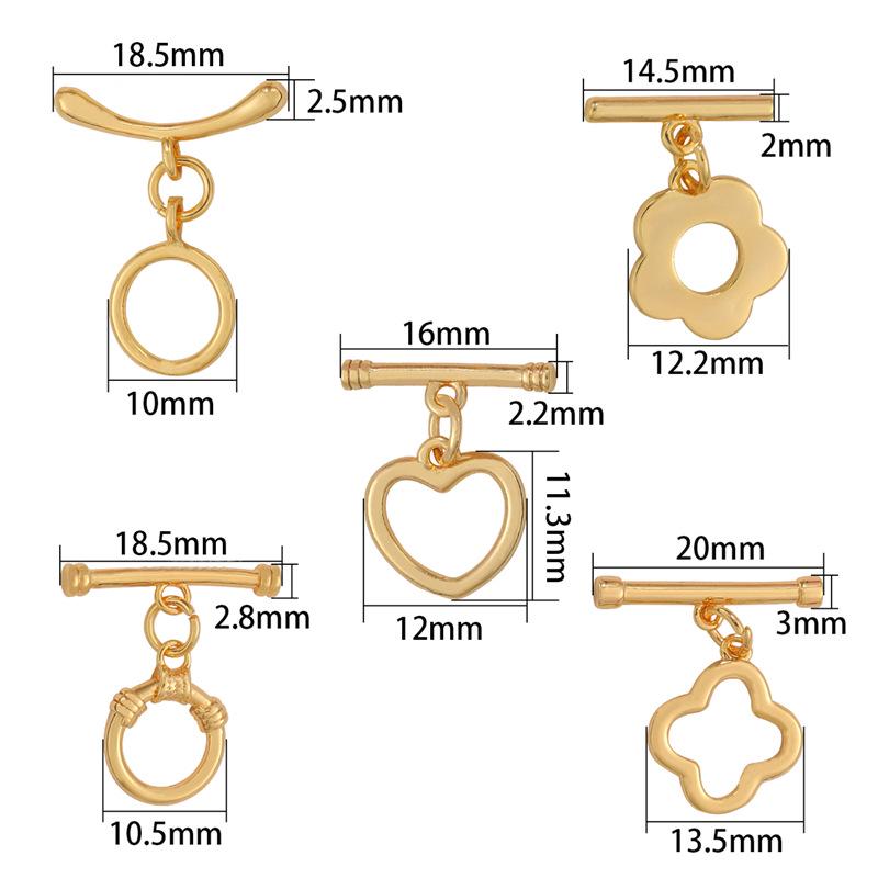 18K Gold-Filled Color-Safe DIY OT Clasp Bracelet & Necklace Jewelry Connectors