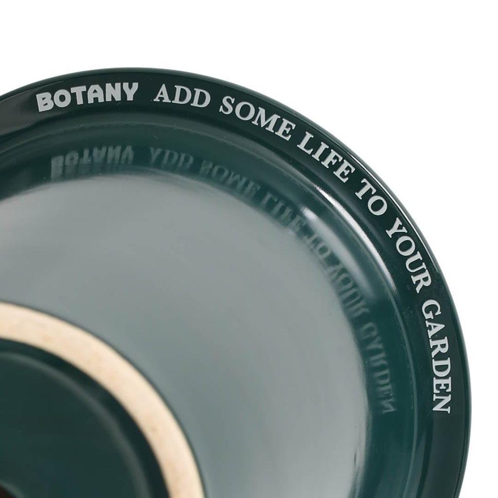 Dulton Botany Long Pot L Green A flower pot decorated with an embossed logo and earth BOTANY height diameter colors, tall, No. 6, 18.4 cm, 18.7 cm,