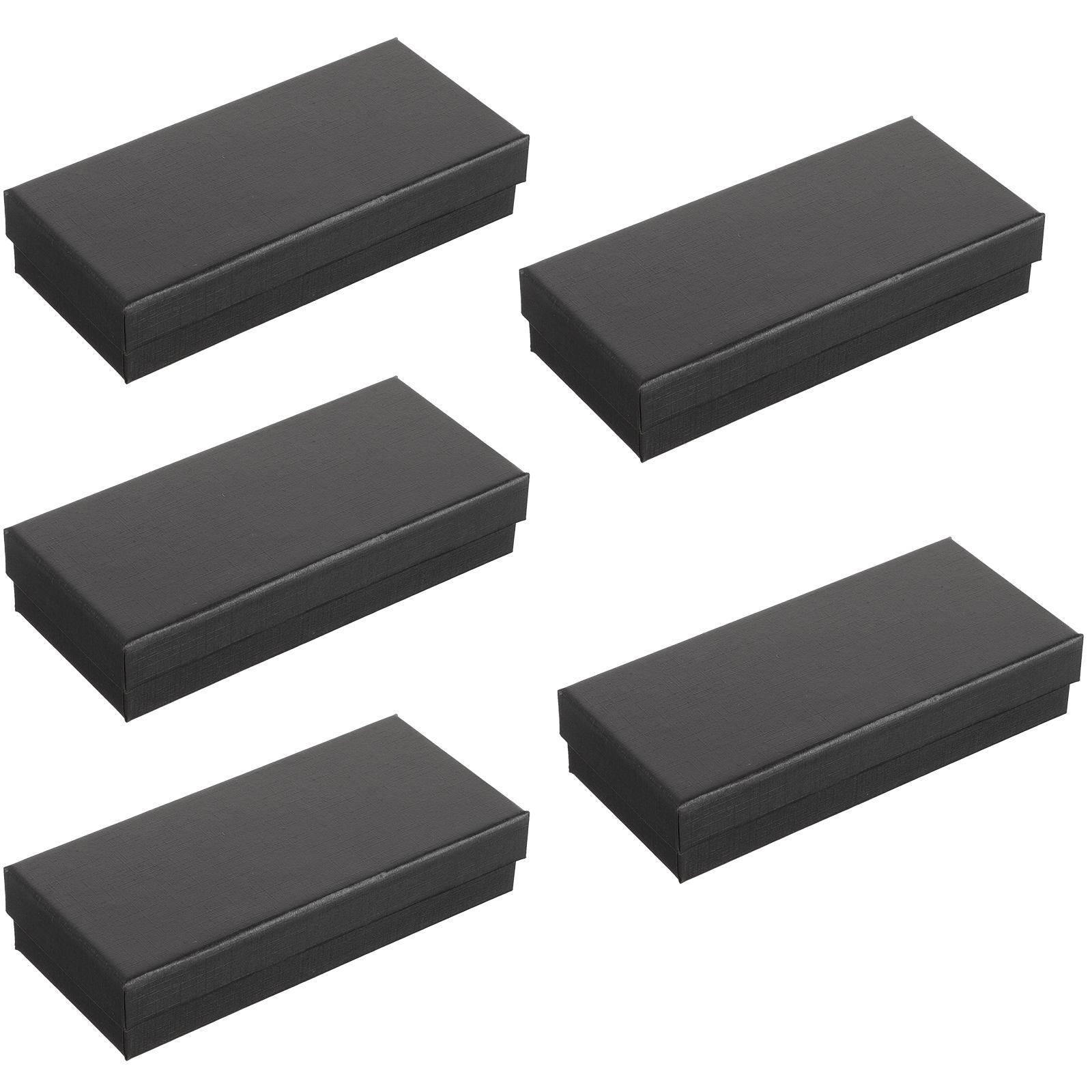 

5 шт. Прямоугольный контейнер Коробка для часов Дорожные часы Ювелирные изделия Бумажные коробки Подарочные футляры с губкой чёрный