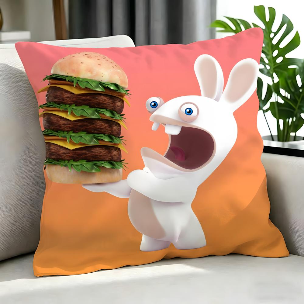 Cartoon Rabbids Invasion Cushion Cover Cushion Cover Set 4Pcs 50X50 45X45 40X40 Pillowcase Decorative Sofa Home Decor