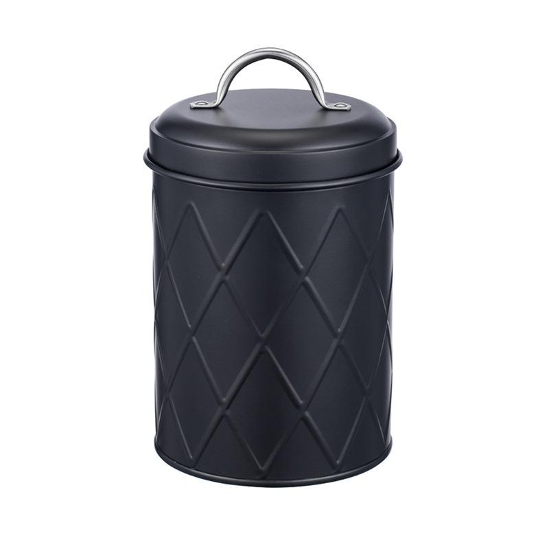 

Сетчатая металлическая герметичная банка для кофейных зерен, пищевая, для чайных пакетиков, шариков сахара/молока, зерна, бытовой черный ящик для хранения