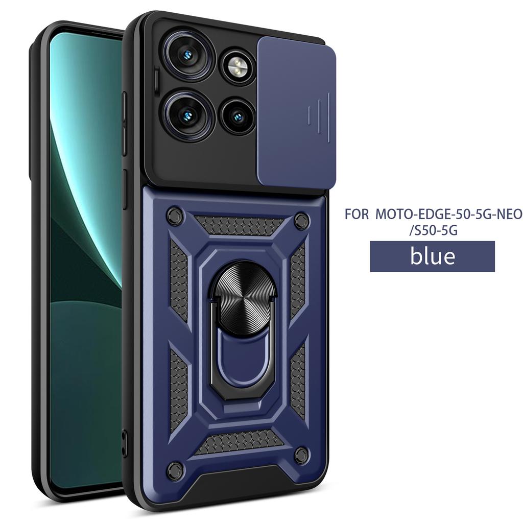 For Motorola Edge 50 Case Moto Edge 50 Pro 50 Ultra 50 Neo Magnetic Ring Holder Armor Phone Case Slide Camera Protect Back Cover