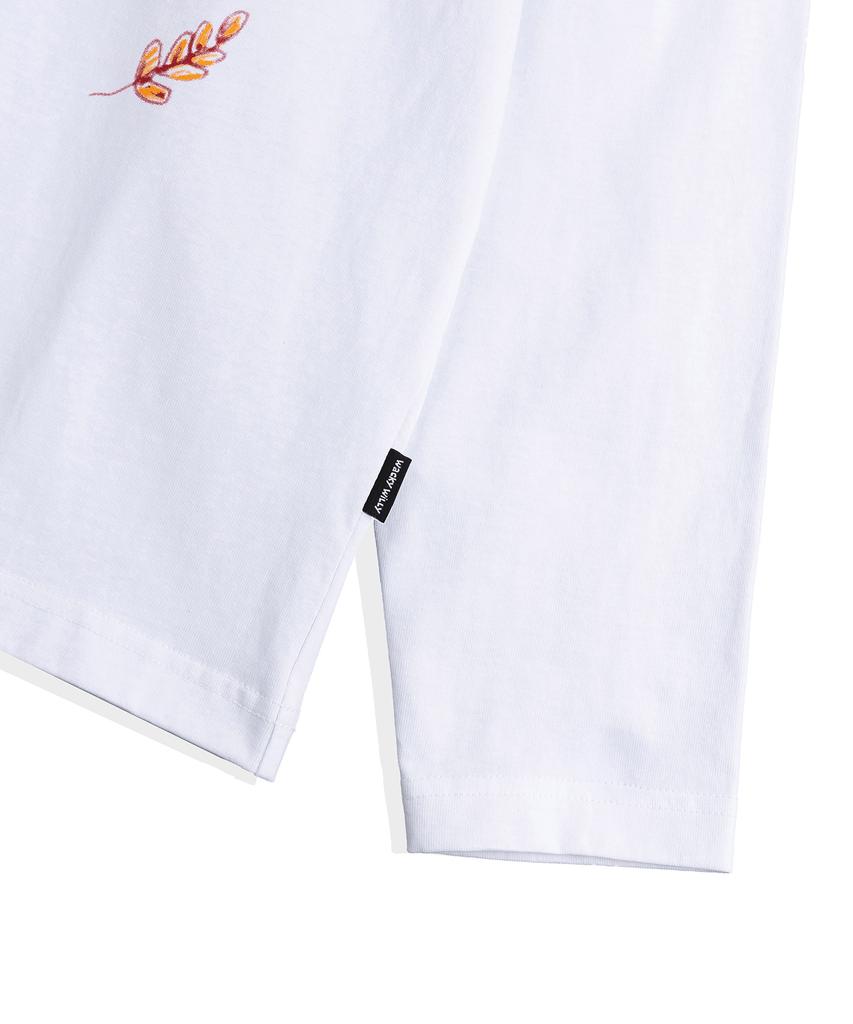 WACKY WILLY Kiki Multi-Graphic Long Sleeve T-Shirt White