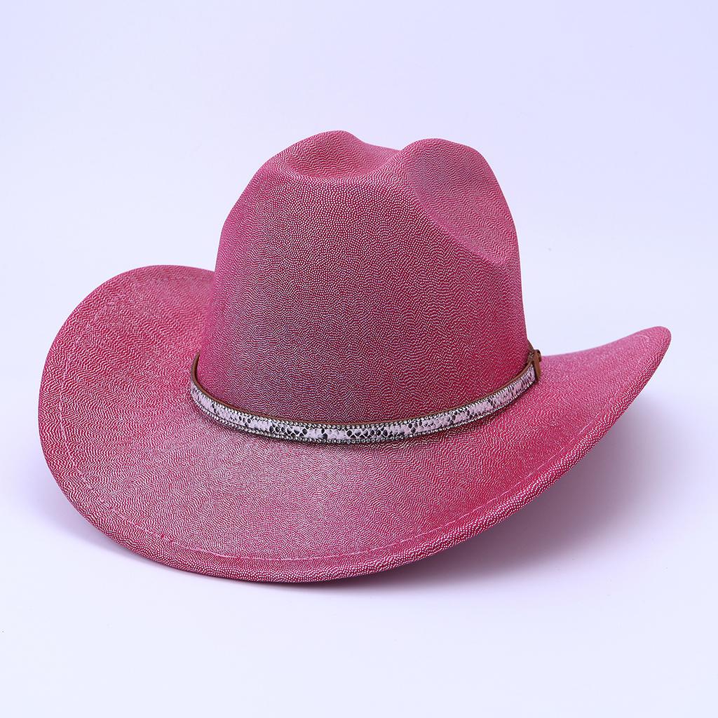 Men'S And Women'S Ethnic Style Western Cowboy Hat Sunscreen Travel Sunshade Top Hat Big Brim Jazz Hat Knight Hat