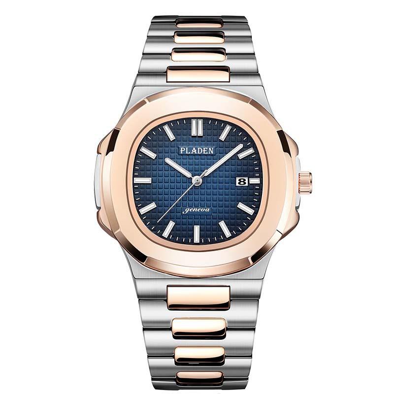 Classic Men's High-end Fashion Business Stainless Steel Waterproof Quartz Watch
