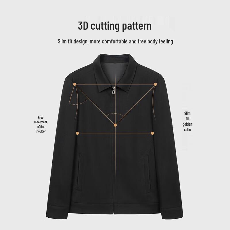 TRIES Men's Classic Solid Lapel Jacket