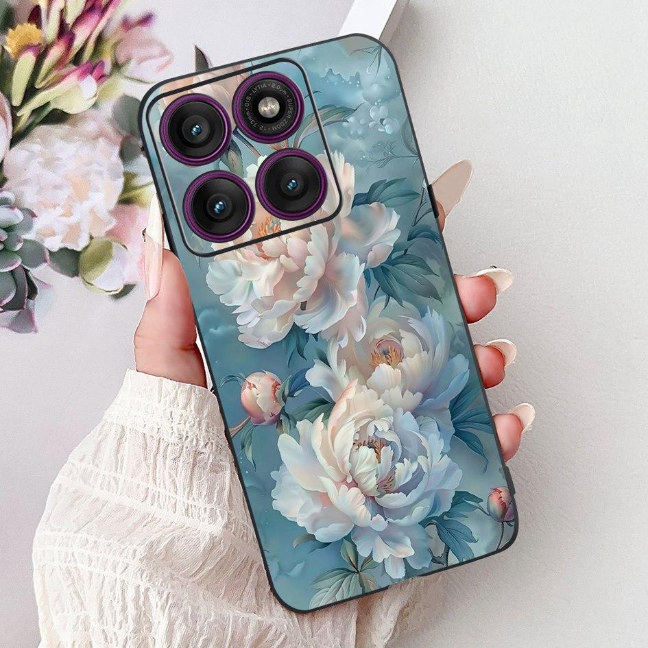 For Motorola Moto Edge 60 Pro 2025 Case New Fashion Flower Soft Silicone Protector For Moto Edge 60 Funda Edge60 s Fusion Bumper