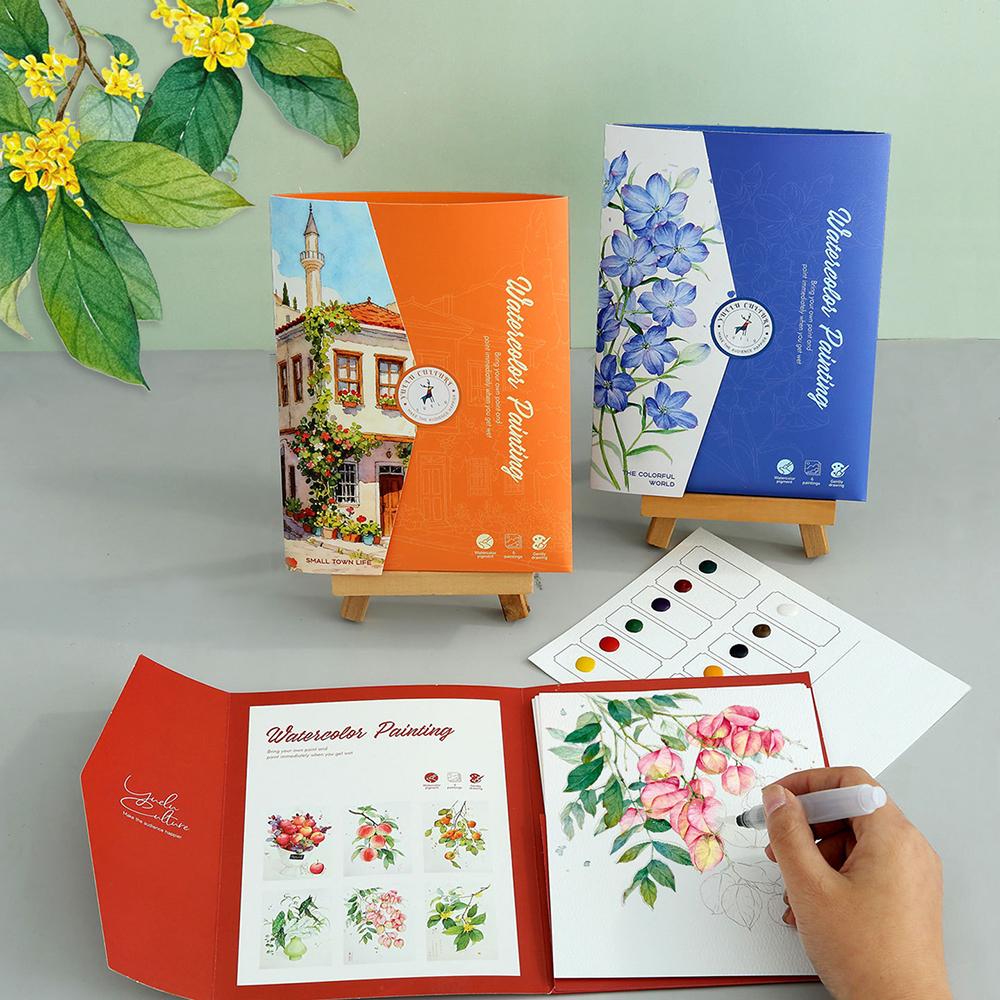 6 Creative Watercolor Painting Sets, Including Watercolor Paper, Dipping Pen, Art Painting and Coloring Pigments