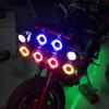 Motorcycle LED 12v 125w Headlights Car Spotlights 6000k Motorbike Work Head Lamp LED Angel Eye Lights Fog Lamp