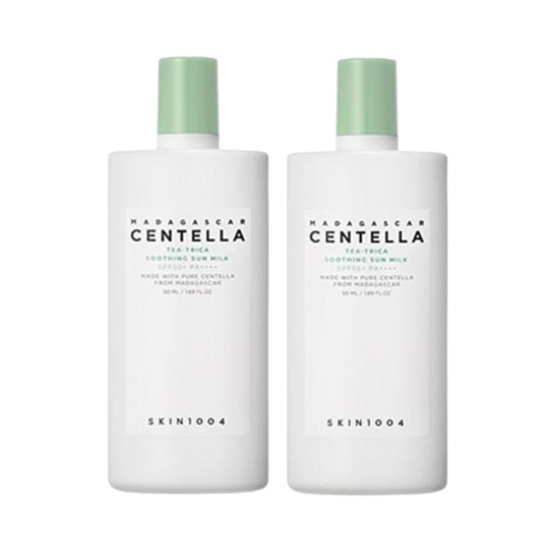 SKIN1004 Madagascar Centella Tea-Trica Soothing Sun Milk SPF50+ PA++++ 50ml – Lightweight Non-Comedogenic Sunscreen for Sensitive Skin