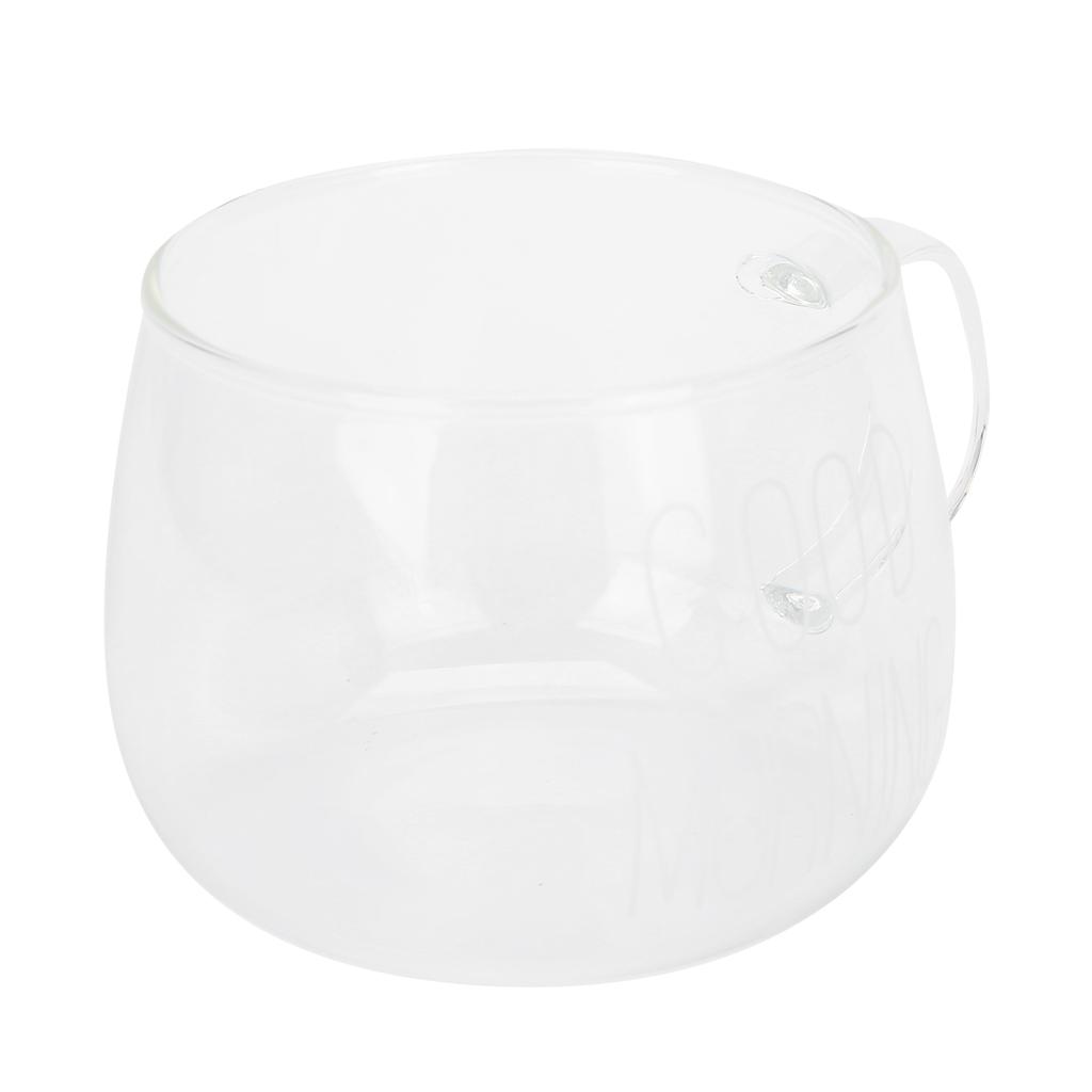 Coffee Cup Transparent Borosilicate Glass Mug with Handle for Milk Tea Cocktail BeverageWhite Label