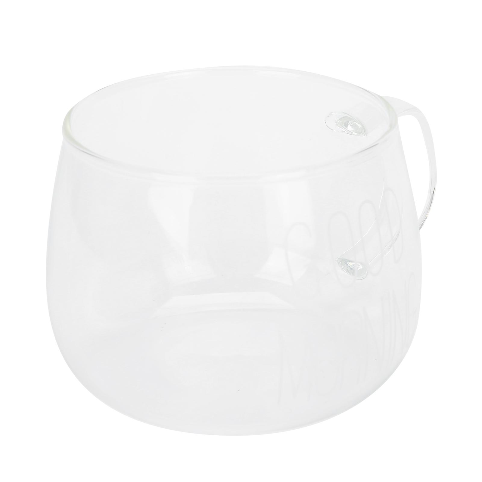 

Coffee Cup Transparent Borosilicate Glass Mug with Handle for Milk Tea Cocktail BeverageWhite Label