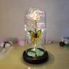 Artificial Rose Flowers Glass Rose LED Light  Gift For Valentine's Day