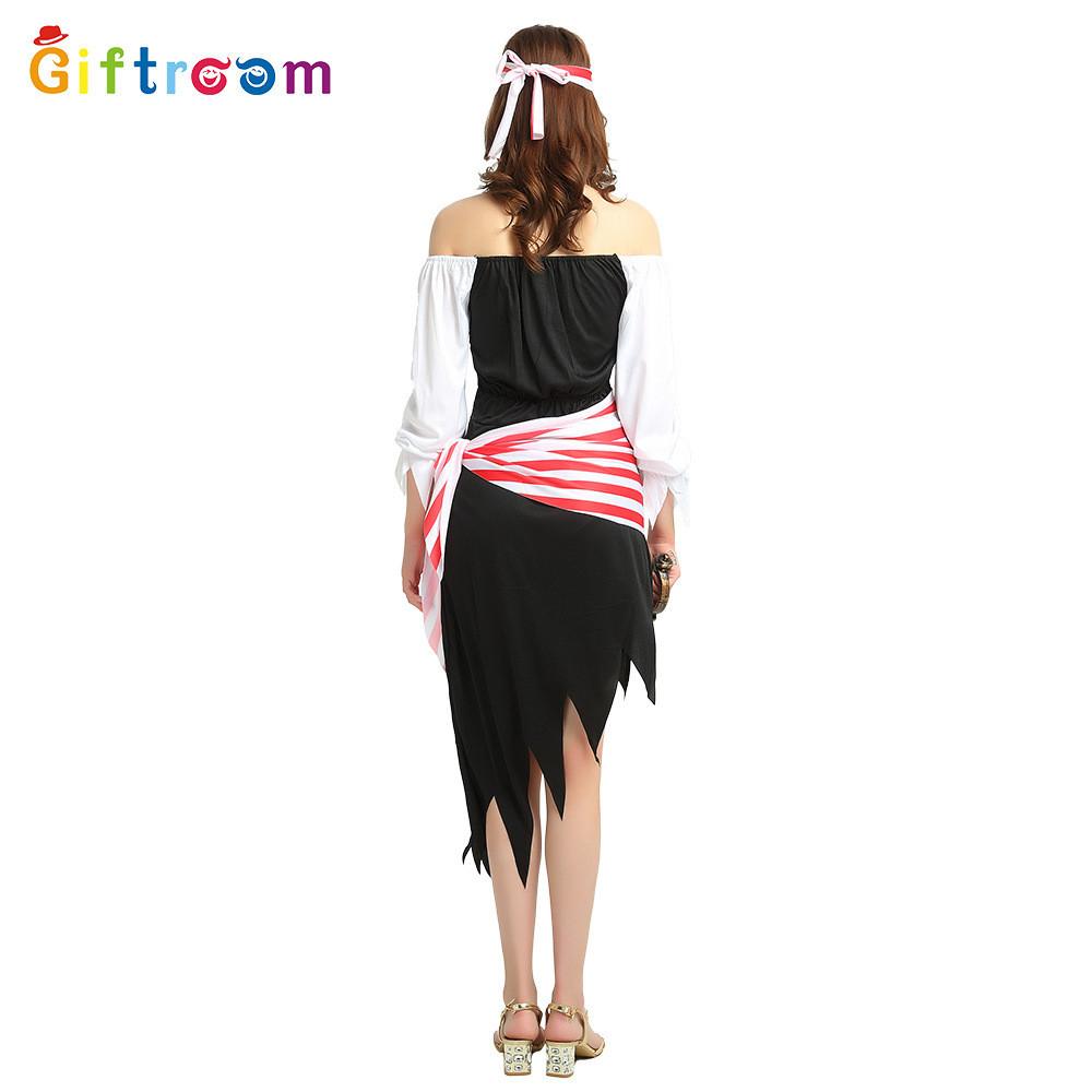 Stunning Women's Pirate Roleplay Costume In Elegant Design For Halloween Celebrations