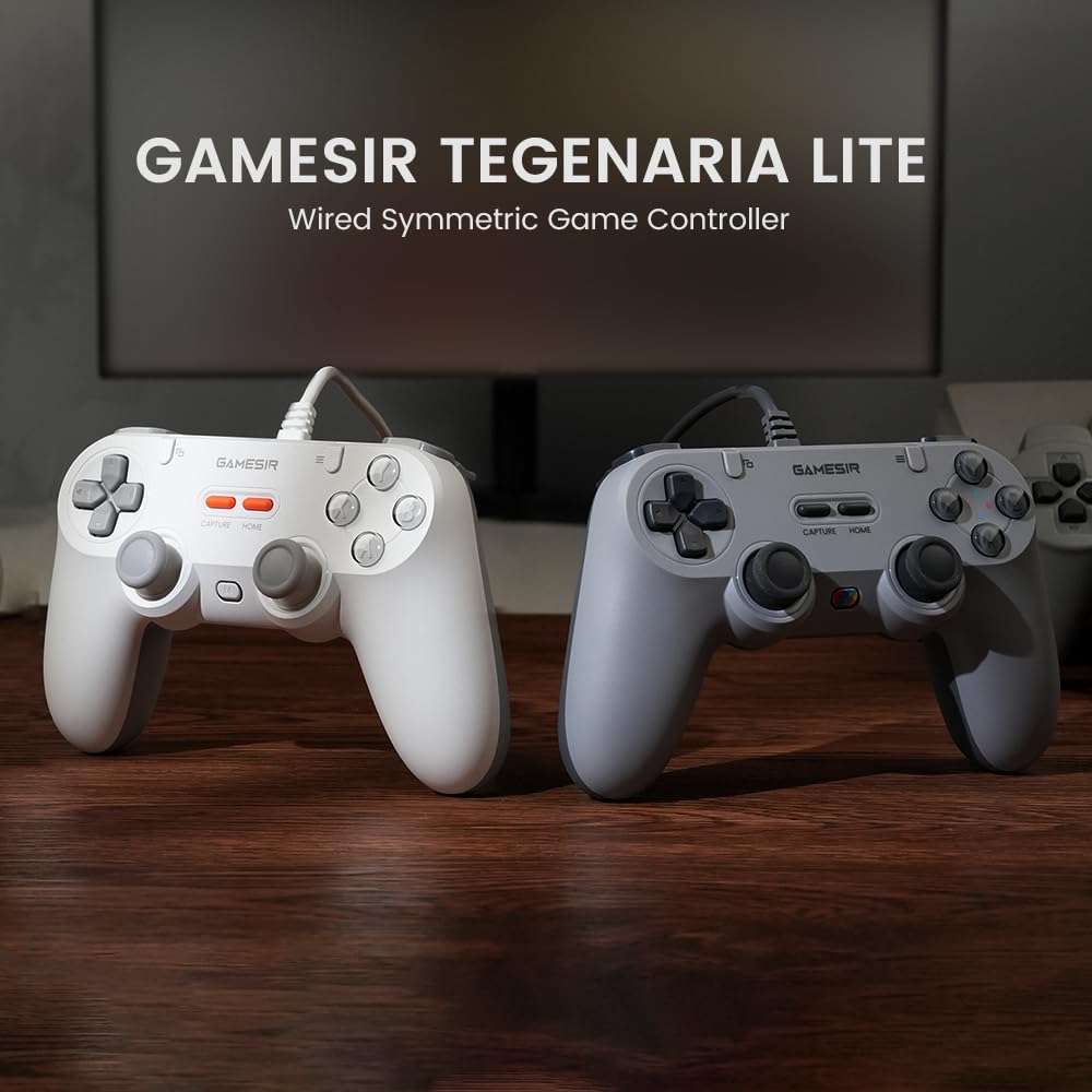 GameSir Tegenaria Lite Wired Game Controller for Gamepad with Hole Effect 1000Hz Polling Back Dual Retro Design Switch/Switch 2/Android/iOS/PC/Steam -