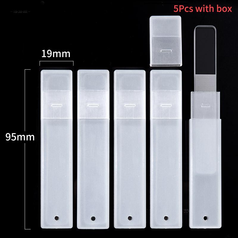 2/5 Pcs Glass Nail Shiner Crystal Nail Shine Buffer Polisher Crystal Glass Nano Nail File For Nails Care