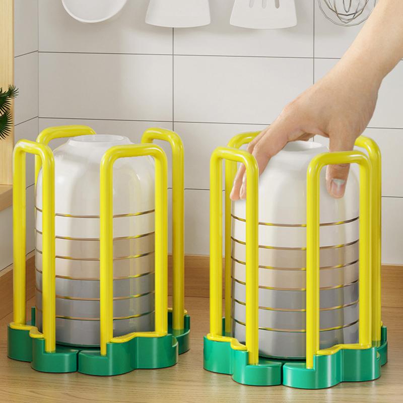 Kitchen Cupboard Household Retractable Bowl Plate Basin Drain Rack Multi-Function Desktop Dish Rice Bowl Storage Rack