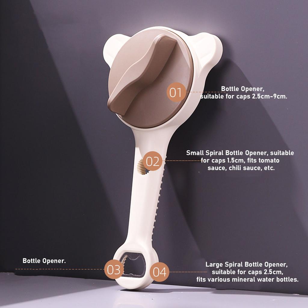 Jar Opener Manual Adjustable Anti Slip Multi Purpose Bottle Opener for Beer Bottles Cans