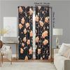2 pcs   versatile polyester transparent curtains for home decoration Retro Dead Branches Floral for use in bedrooms and living