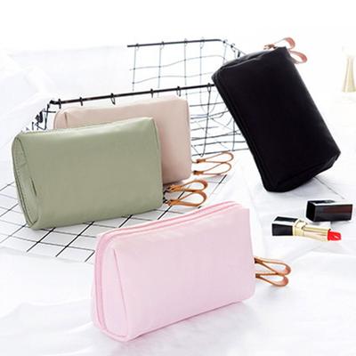 Portable Cosmetic Storage Bag Women's Travel Makeup Bag Solid Color Small Mini Lipstick Toiletry Organizer Case